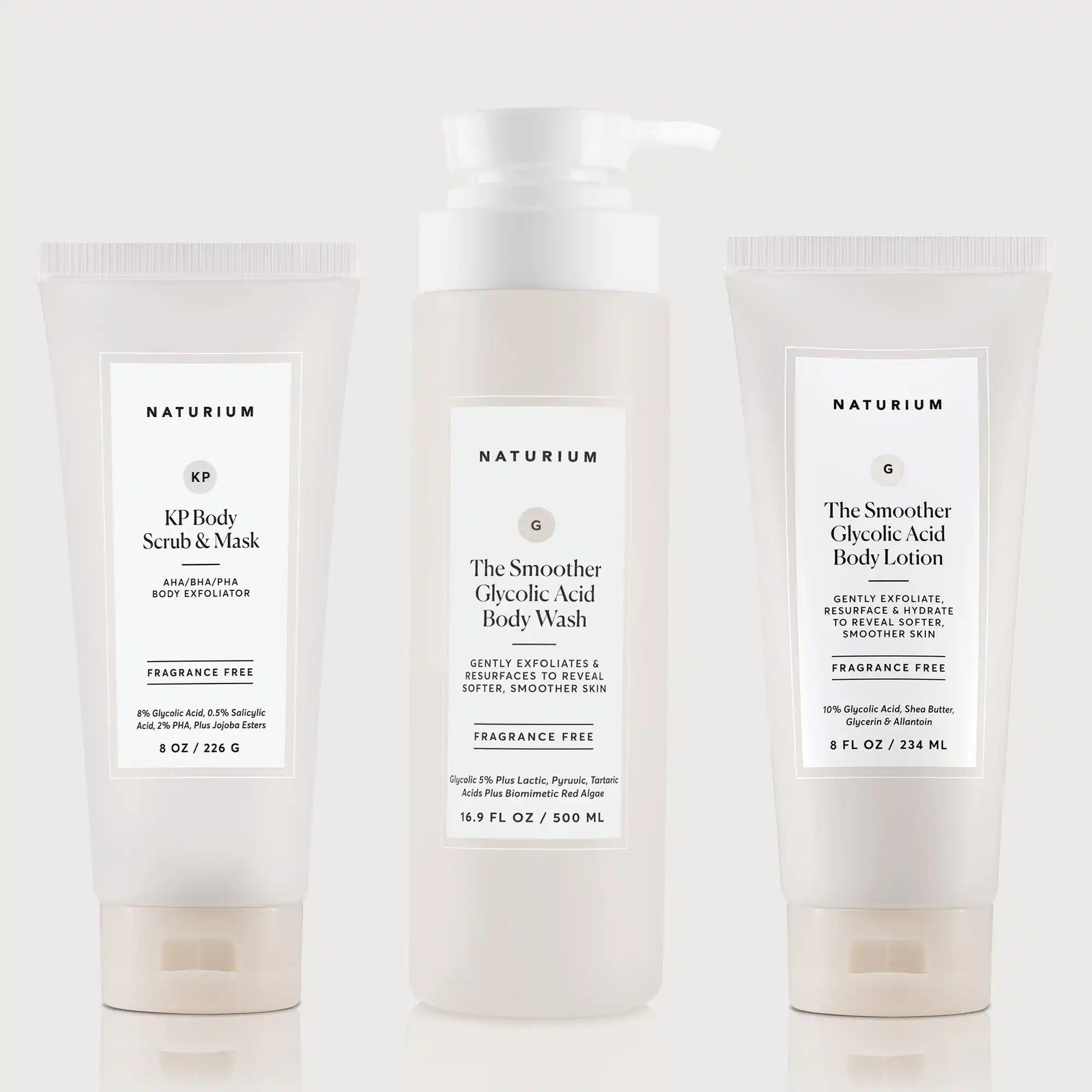 the-glycolic-acid-body-bundle-w5 NATR_KPScrub_SmootherBodyWash_SmootherLotion_Bundle_ecomm.webp